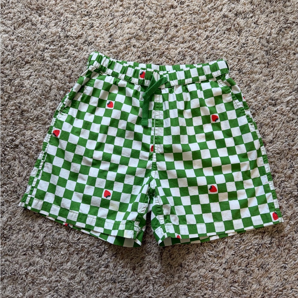 Kate Spade for Target Kids Checkerboard Shorts with Strawberry Accent (youth S)
